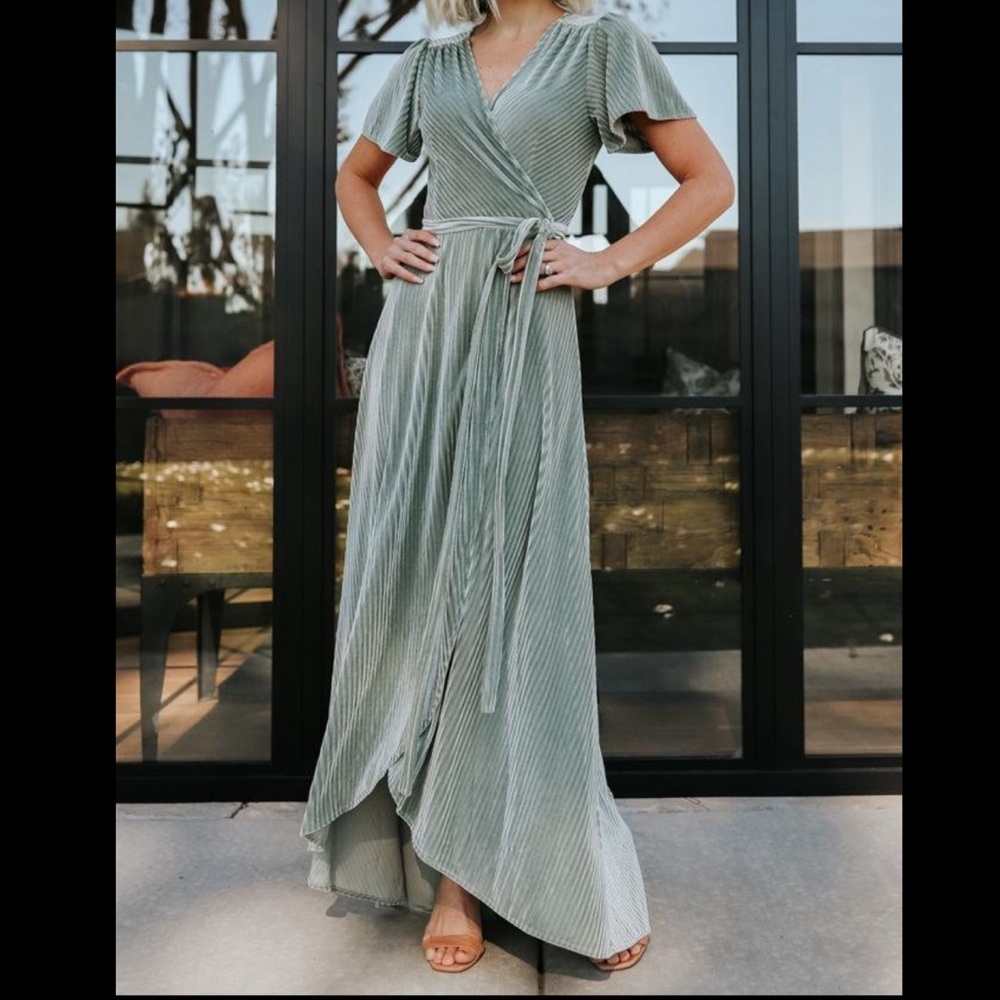 Sage Green Bridesmaid/Wedding Guest Dress